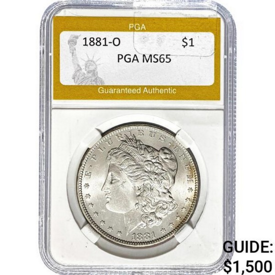 1881-O Morgan Dollar PGA MS65