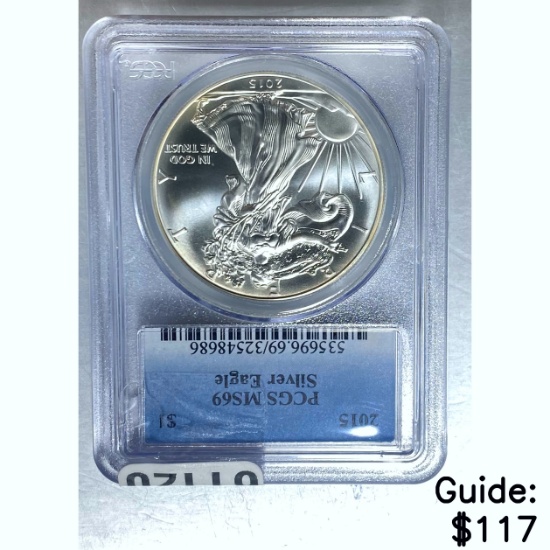 2015 Silver Eagle PCGS MS69