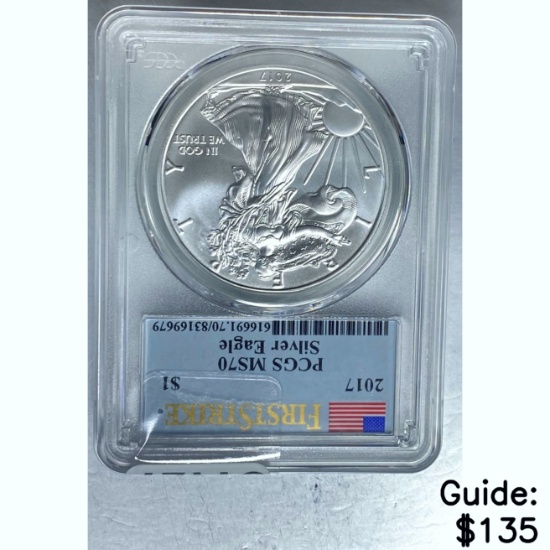 2017 Silver Eagle PCGS MS70