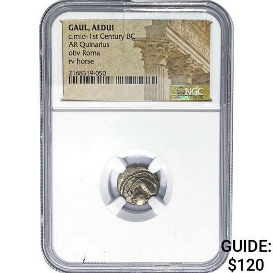 Gaul, Aedui c.mid 1st Cent. BC Silver Quinarius