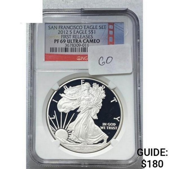 2012-S Silver Eagle NGC PF 69 Ultra Cameo