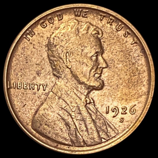 1926-S Lincoln Wheat Cent CHOICE AU