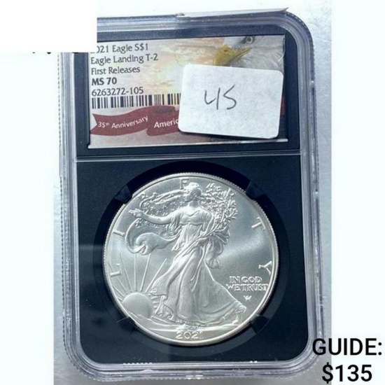 2021 Eagle $1 Silver NGC MS 70