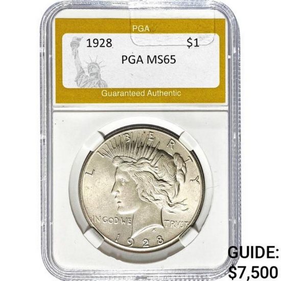 1928 Peace Dollar PGA MS65