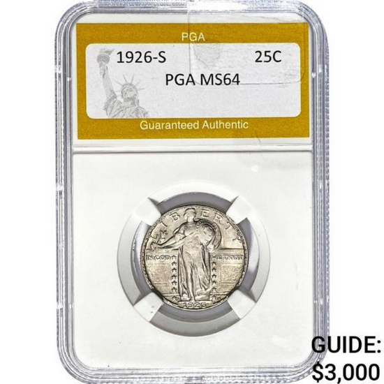 1926-S Standing Liberty Quarter PGA MS64