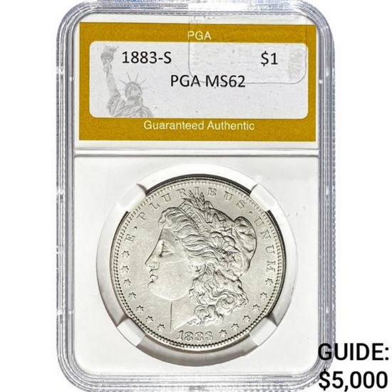 1883-S Morgan Silver Dollar PGA MS62