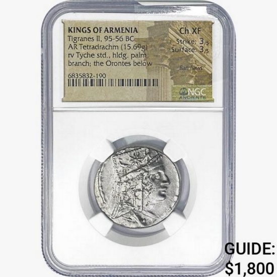 Armenia Tigranes II, 95-56 BC Silver Tetradrachm