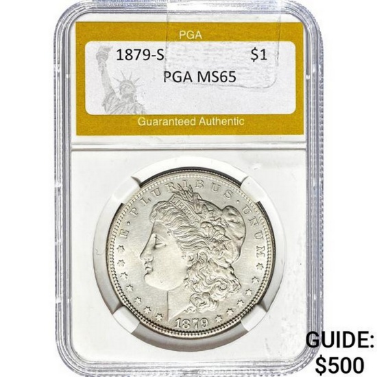 1879-S Morgan Dollar PGA MS65