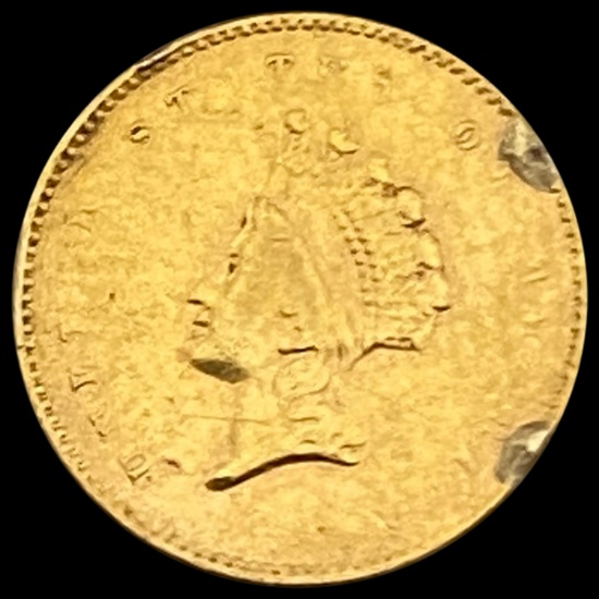 1856-S Indian Princess Gold Dollar NICELY CIRCULATED