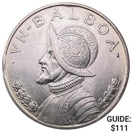 1947 Panama Balboa 0.7734oz ASW UNCIRCULATED