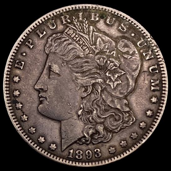 1893 Morgan Silver Dollar NEARLY UNCIRCULATED