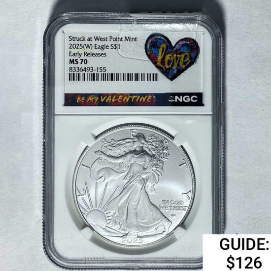 2025(W) Silver Eagle NGC MS 70