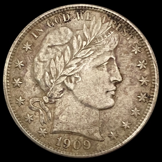 1909-S Barber Half Dollar CLOSELY UNCIRCULATED