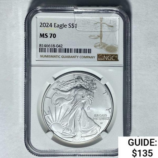 2024 Silver Eagle NGC MS 70