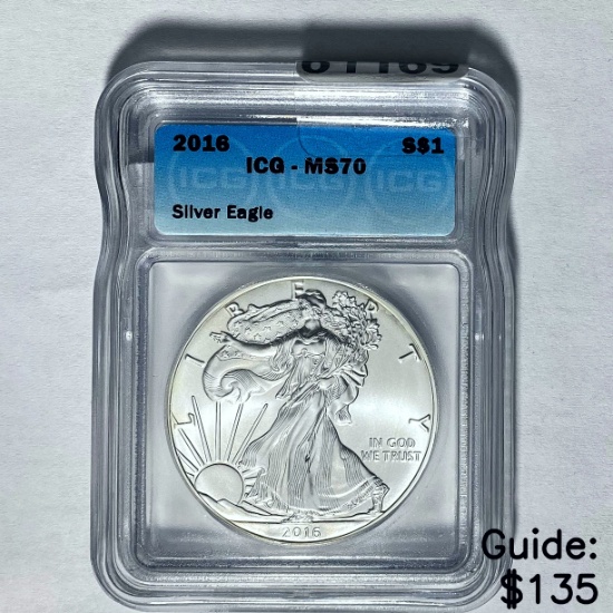2016 Silver Eagle ICG MS70