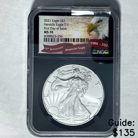 2021 Silver Eagle NGC MS 70
