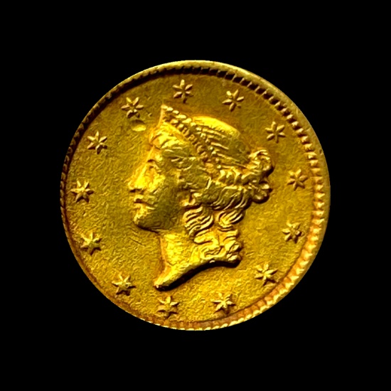 1851 Liberty Head Gold Dollar ABOUT UNCIRCULATED