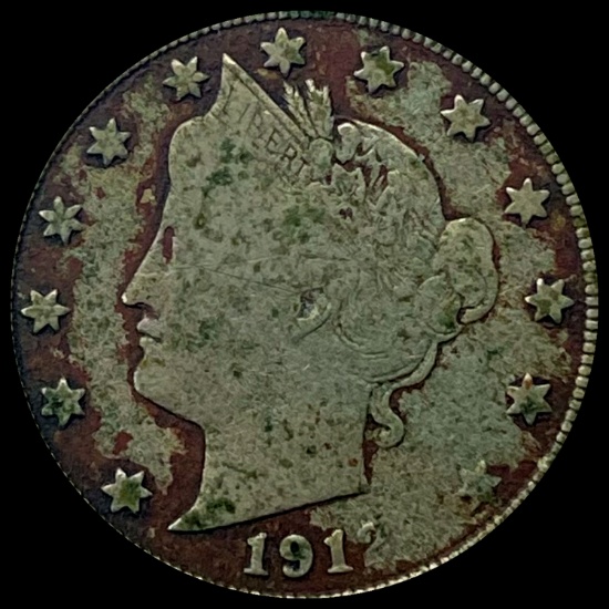 1912-S Liberty Head Nickel LIGHTLY CIRC
