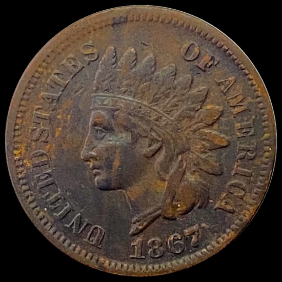 1867 Indian Head Cent NEARLY UNCIRCULATED