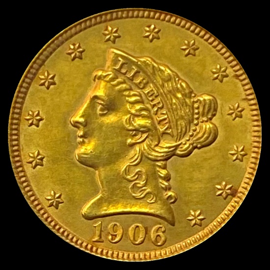 1906 Liberty Head Quarter Eagle $2.50 CHOICE AU