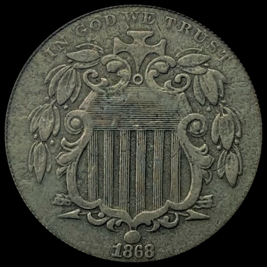 1868 Shield Nickel NICELY CIRCULATED