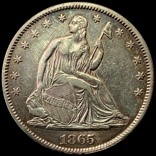1865 Seated Liberty Half Dollar CLOSELY UNCIRCULATED