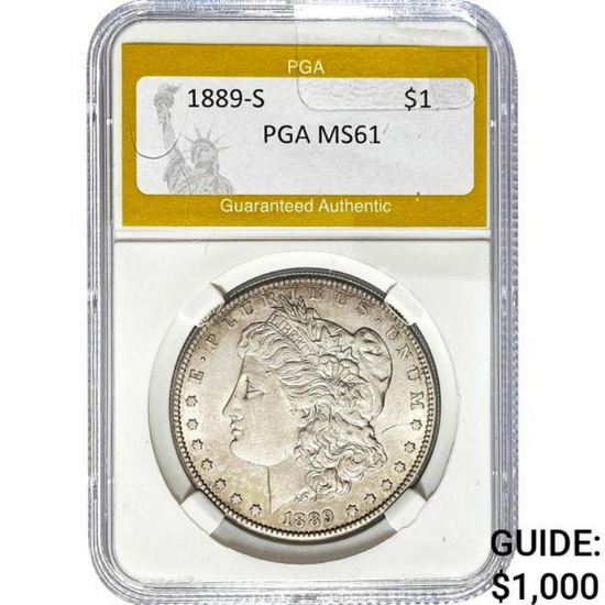 1889-S Morgan Dollar PGA MS61