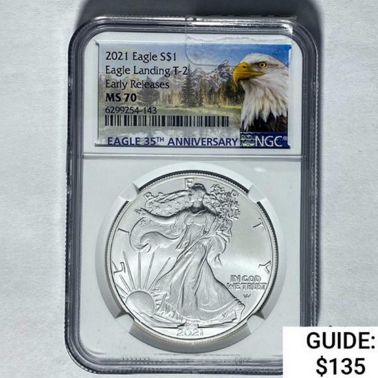 2021 Silver Eagle NGC MS 70