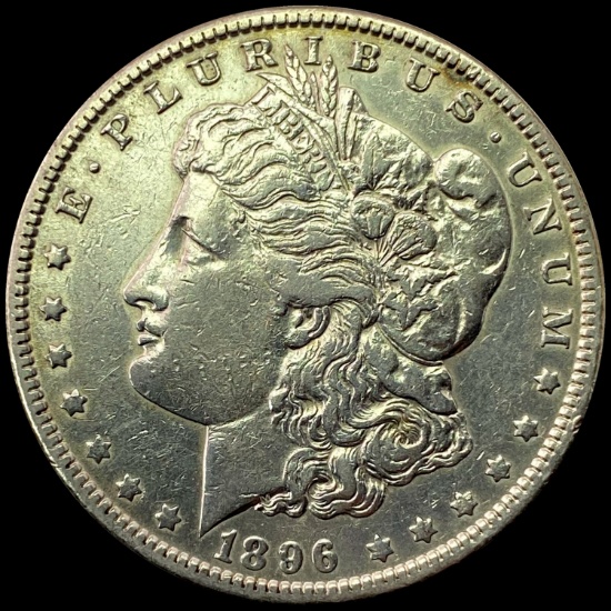 1896-O Morgan Silver Dollar ABOUT UNC
