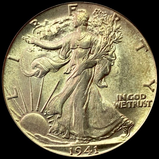 1941-D Walking Liberty Half Dollar NEARLY UNC