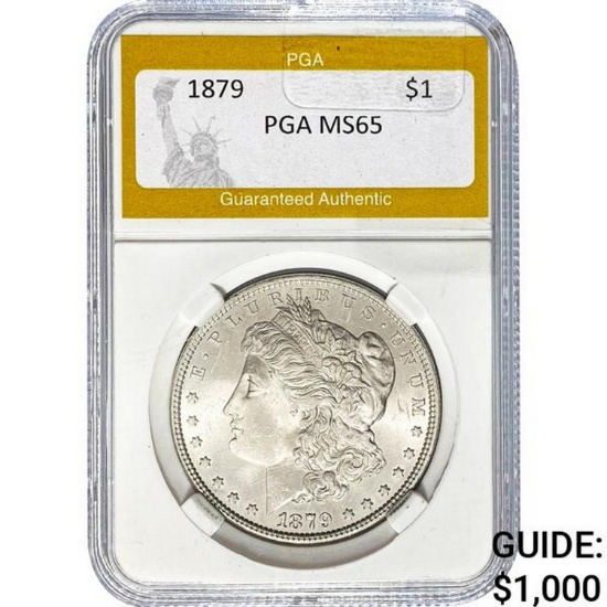 1879 Morgan Silver Dollar PGA MS65