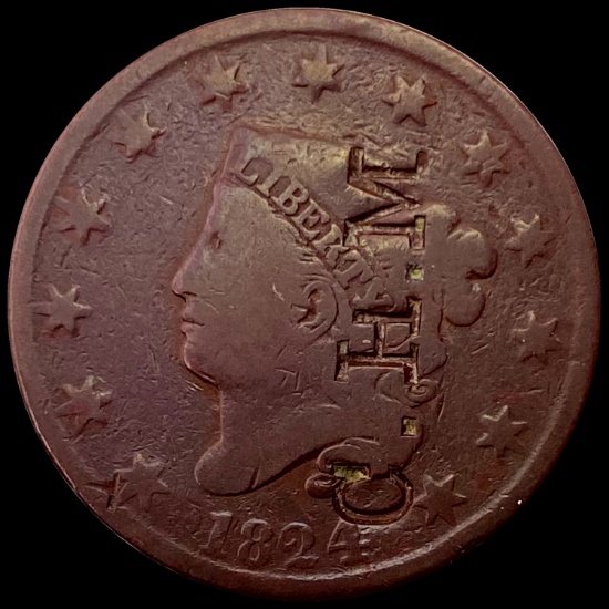 1824 Coronet Head Large Cent HIGH GRADE