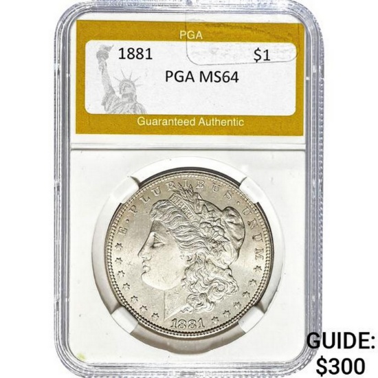 1881 Morgan Silver Dollar PGA MS64