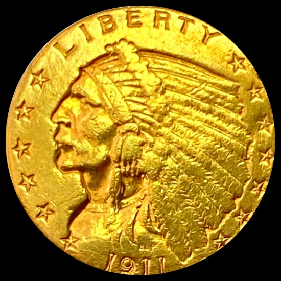 1911 Indian Head $2.5 Gold Quarter Eagle HIGH GRADE