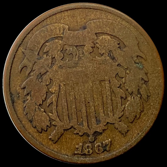 1867 Shield Nickel LIGHTLY CIRCULATED