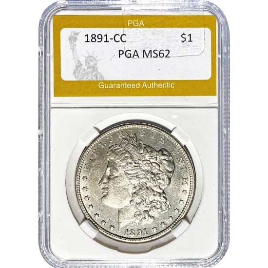 1891-CC Morgan Dollar PGA MS62