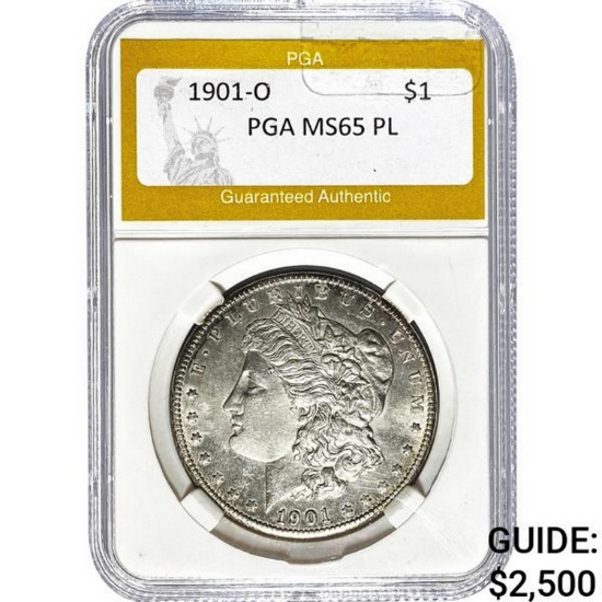 1901-O Morgan Silver Dollar PGA MS65 PL