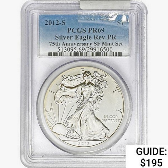 2012-S Silver Eagle PCGS PR69