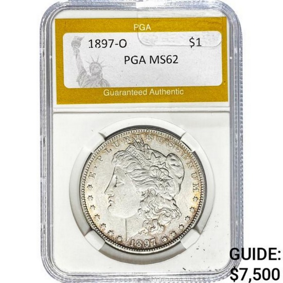 1897-O Morgan Dollar PGA MS62