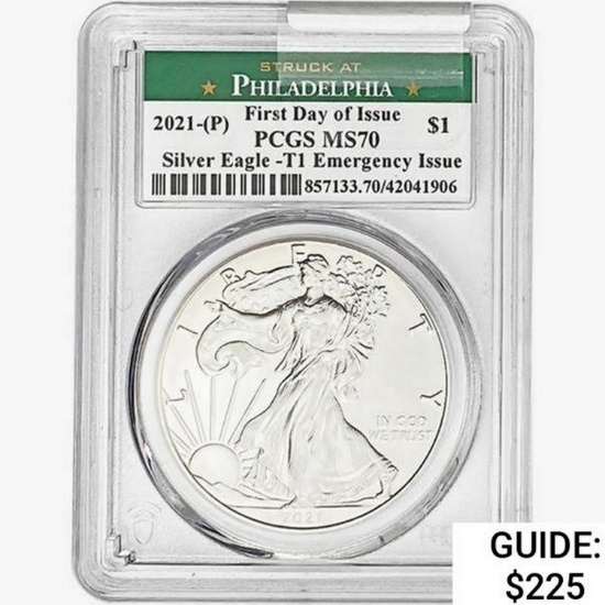 2021-P Silver Eagle PCGS MS70