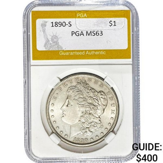 1890-S Morgan Dollar PGA MS63