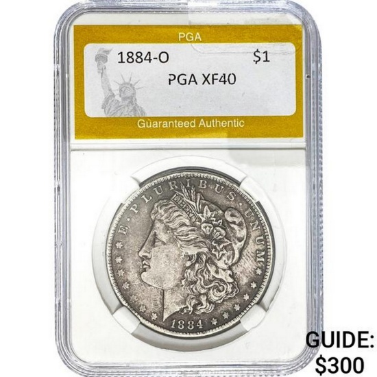 1884-O Morgan Dollar PGA XF40