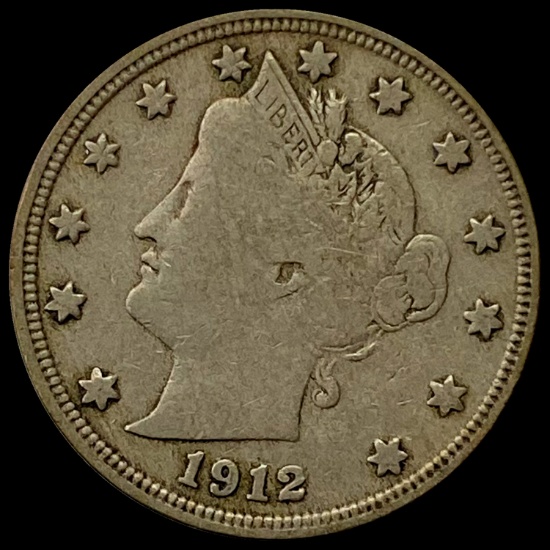 1912-S Liberty Head Nickel LIGHTLY CIRC