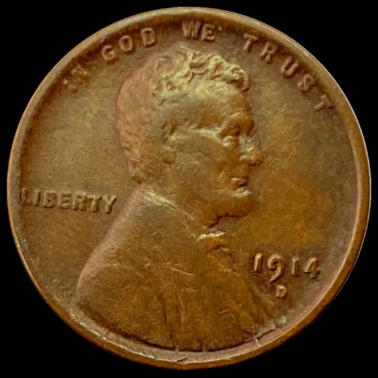 1914-D Lincoln Wheat Cent NEARLY UNCIRCULATED