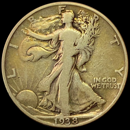 1938-D Walking Liberty Half Dollar LIGHTLY CIRCULATED