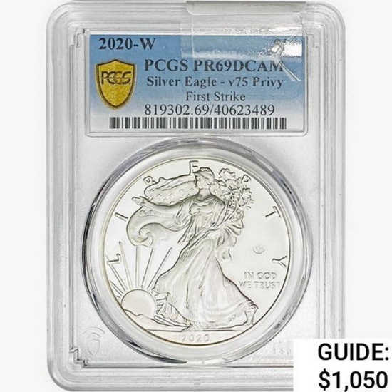 2020-W Silver Eagle PCGS PR69 DCAM