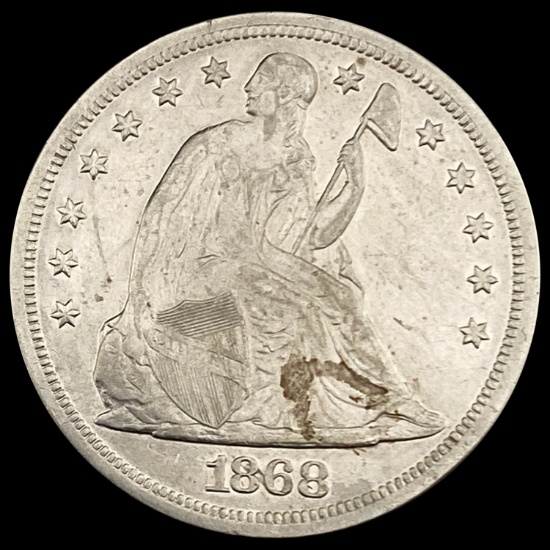 1868 Seated Liberty Dollar CLOSELY UNCIRCULATED