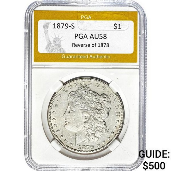 1879-S Rev 78 Morgan Dollar PGA AU58
