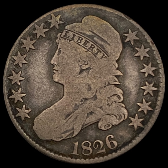 1826 Capped Bust Half Dollar NICELY CIRCULATED
