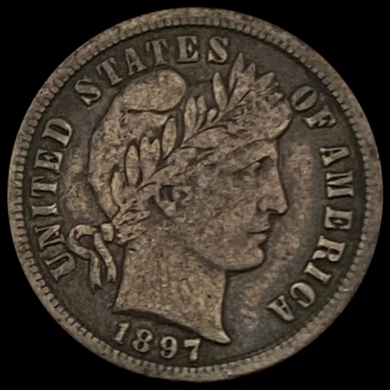 1897-S Barber Dime LIGHTLY CIRCULATED